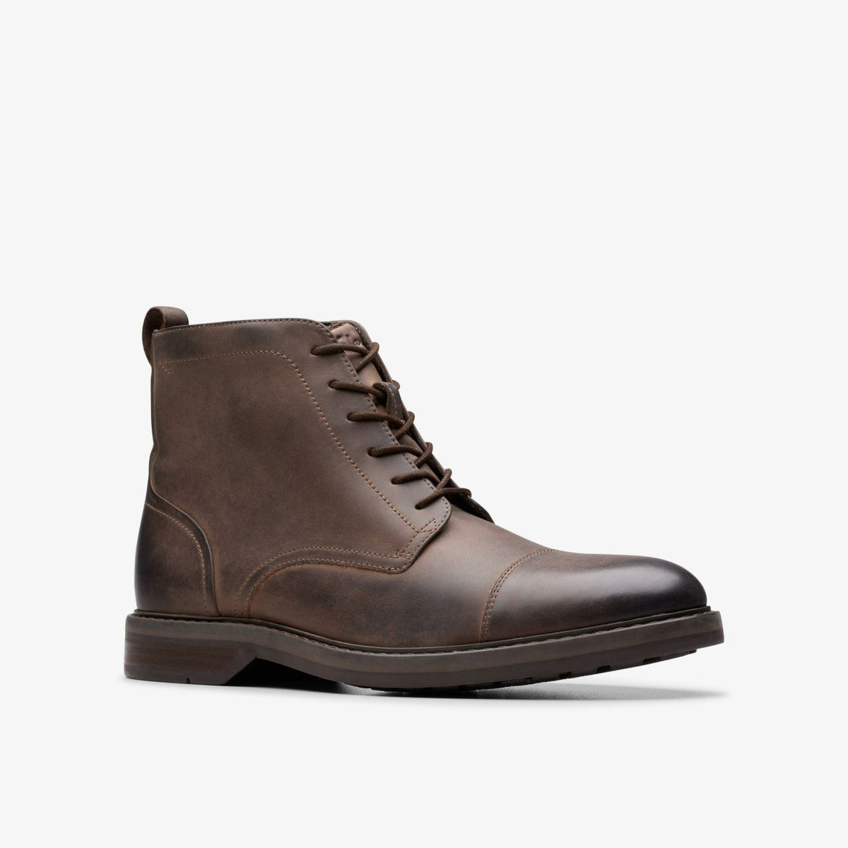 Aldwin Cap Brown Leather - Clarks Men