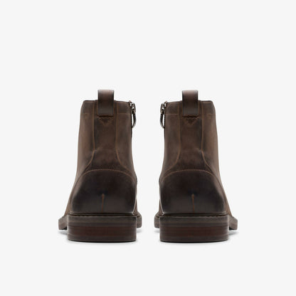 Aldwin Cap Brown Leather - Clarks Men