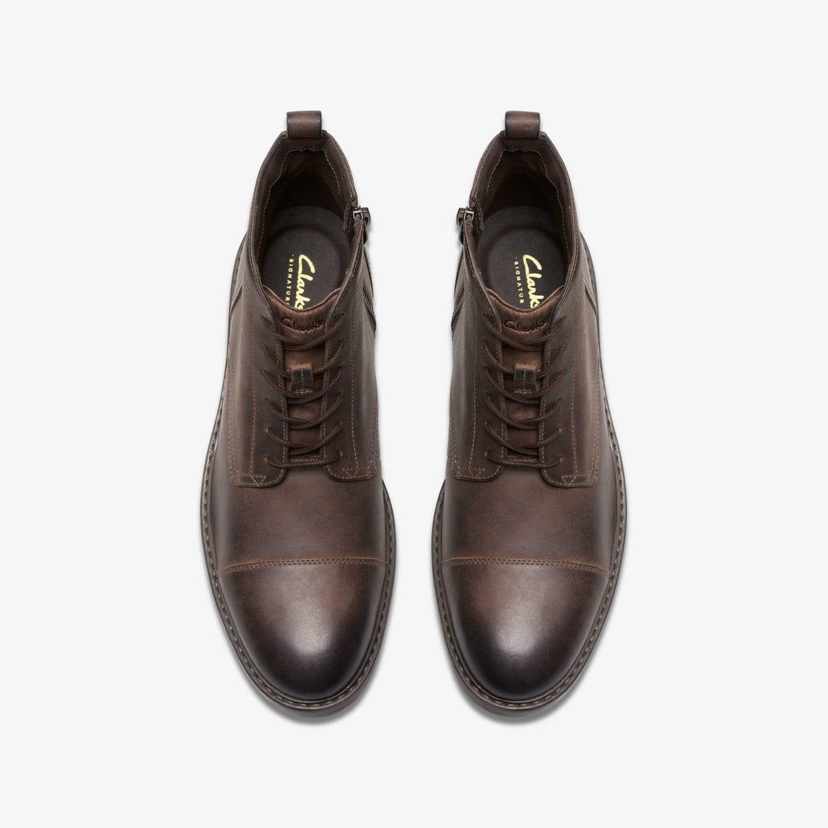 Aldwin Cap Brown Leather - Clarks Men