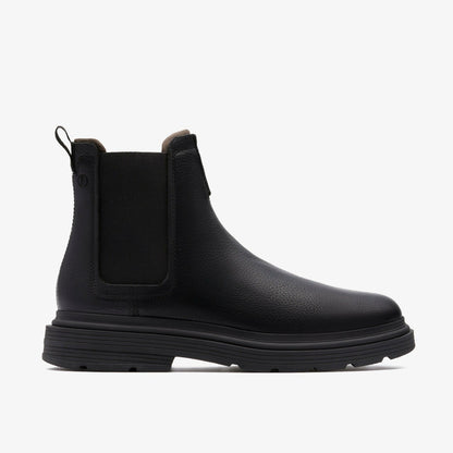 Badbury Easy Black Leather - Clarks Men