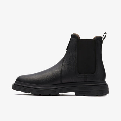 Badbury Easy Black Leather - Clarks Men