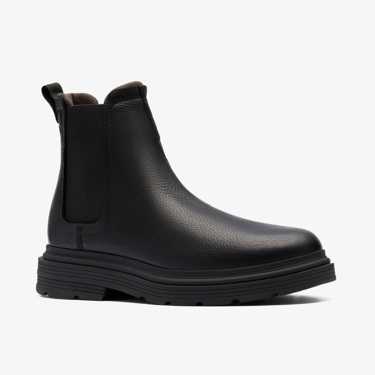 Badbury Easy Black Leather - Clarks Men