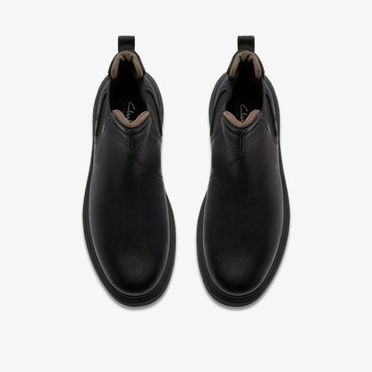Badbury Easy Black Leather - Clarks Men