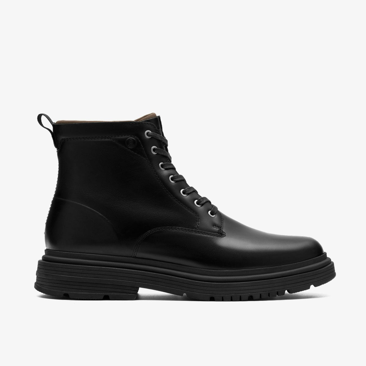 Badbury Hi Waterproof Black Warmlined Leather - Clarks Men