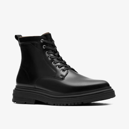 Badbury Hi Waterproof Black Warmlined Leather - Clarks Men