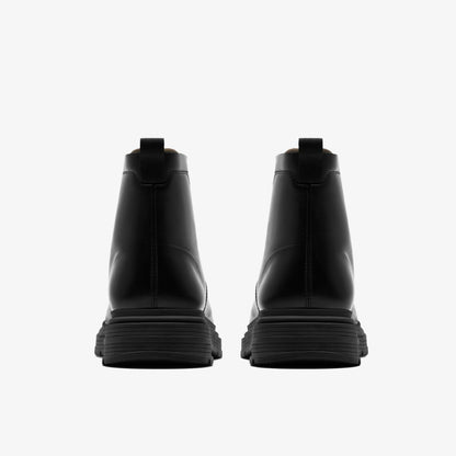 Badbury Hi Waterproof Black Warmlined Leather - Clarks Men