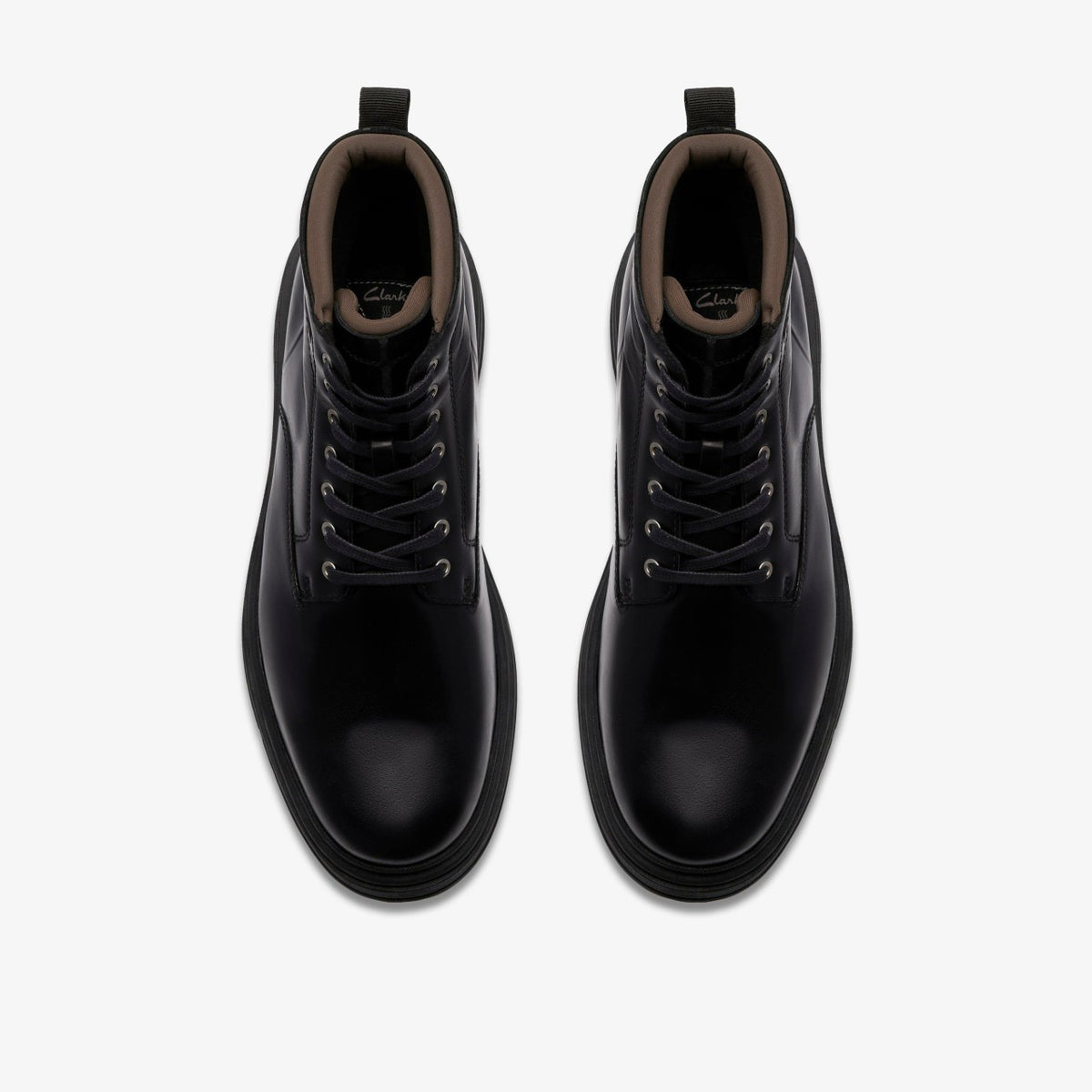 Badbury Hi Waterproof Black Warmlined Leather - Clarks Men