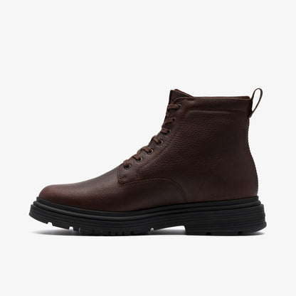 Badbury Hi Waterproof Brown Warmlined Leather - Clarks Men