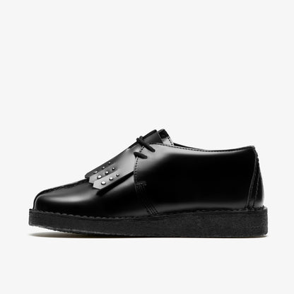 Desert Trek Black Hi Shine Leather - Clarks Women