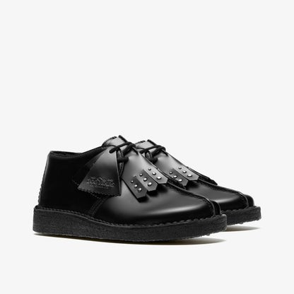 Desert Trek Black Hi Shine Leather - Clarks Women
