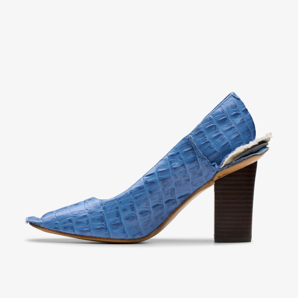 Martine Rose Heel Womens Blue Leather - Clarks Women