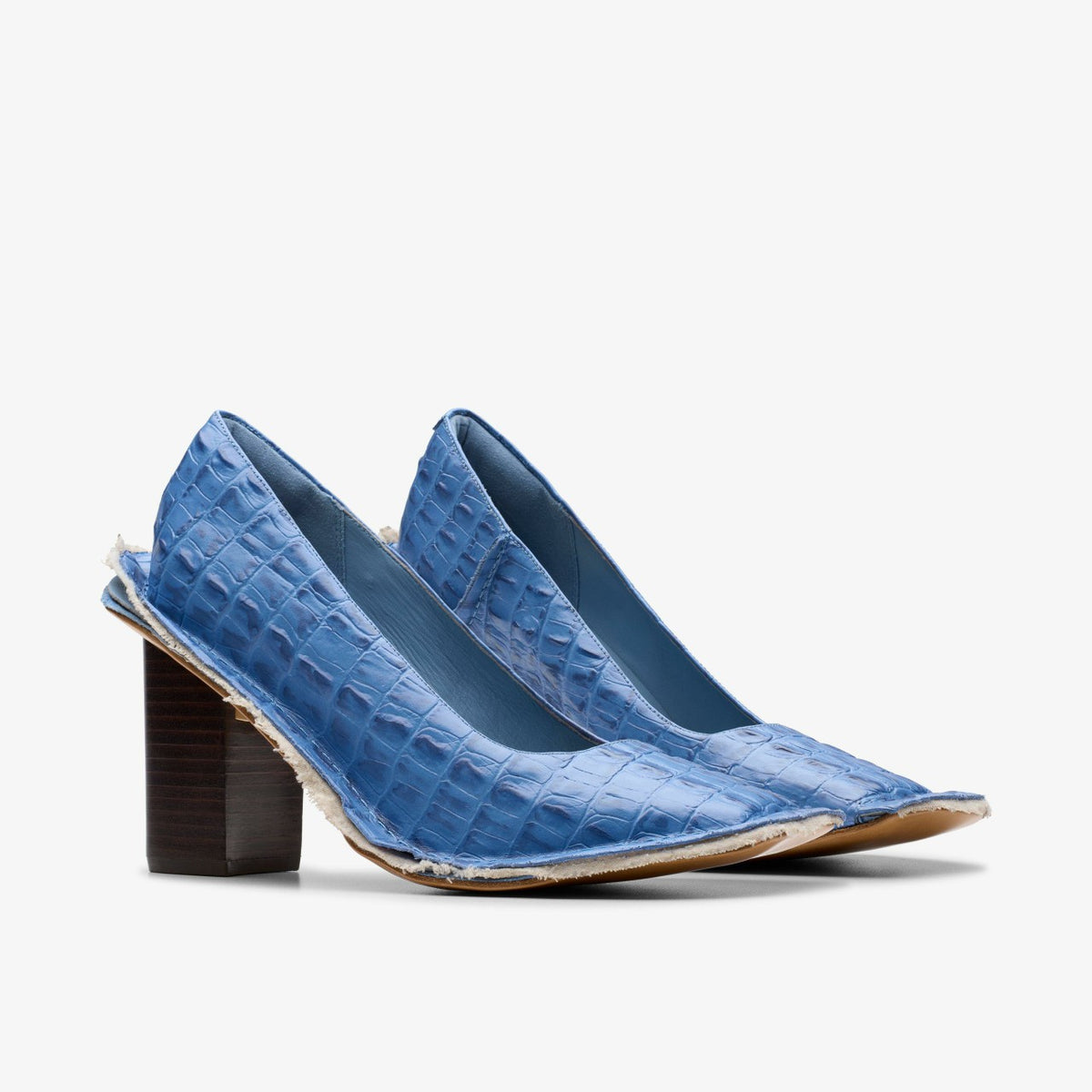 Martine Rose Heel Womens Blue Leather - Clarks Women