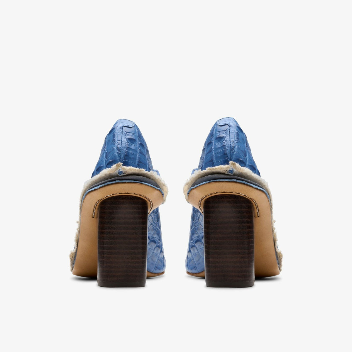 Martine Rose Heel Womens Blue Leather - Clarks Women