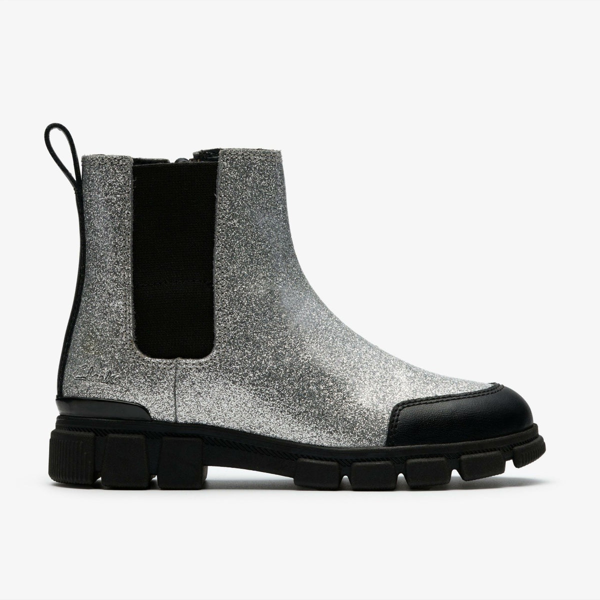 Evyn Chelsea Kid Silver Patent - Clarks Kids