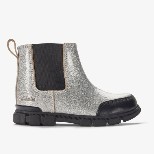 Evyn Chelsea Toddler Silver Patent - Clarks Kids