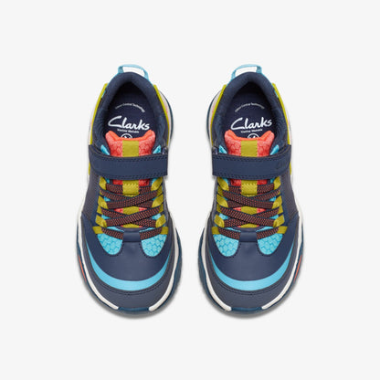 Feather Track Kid Navy Combination - Clarks Kids