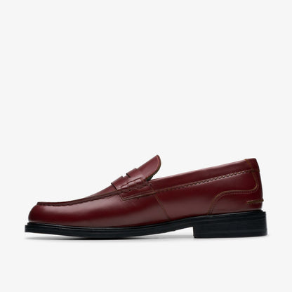 Craft James Lo Loafer Wine Leather - Clarks Men