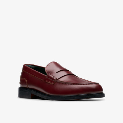 Craft James Lo Loafer Wine Leather - Clarks Men