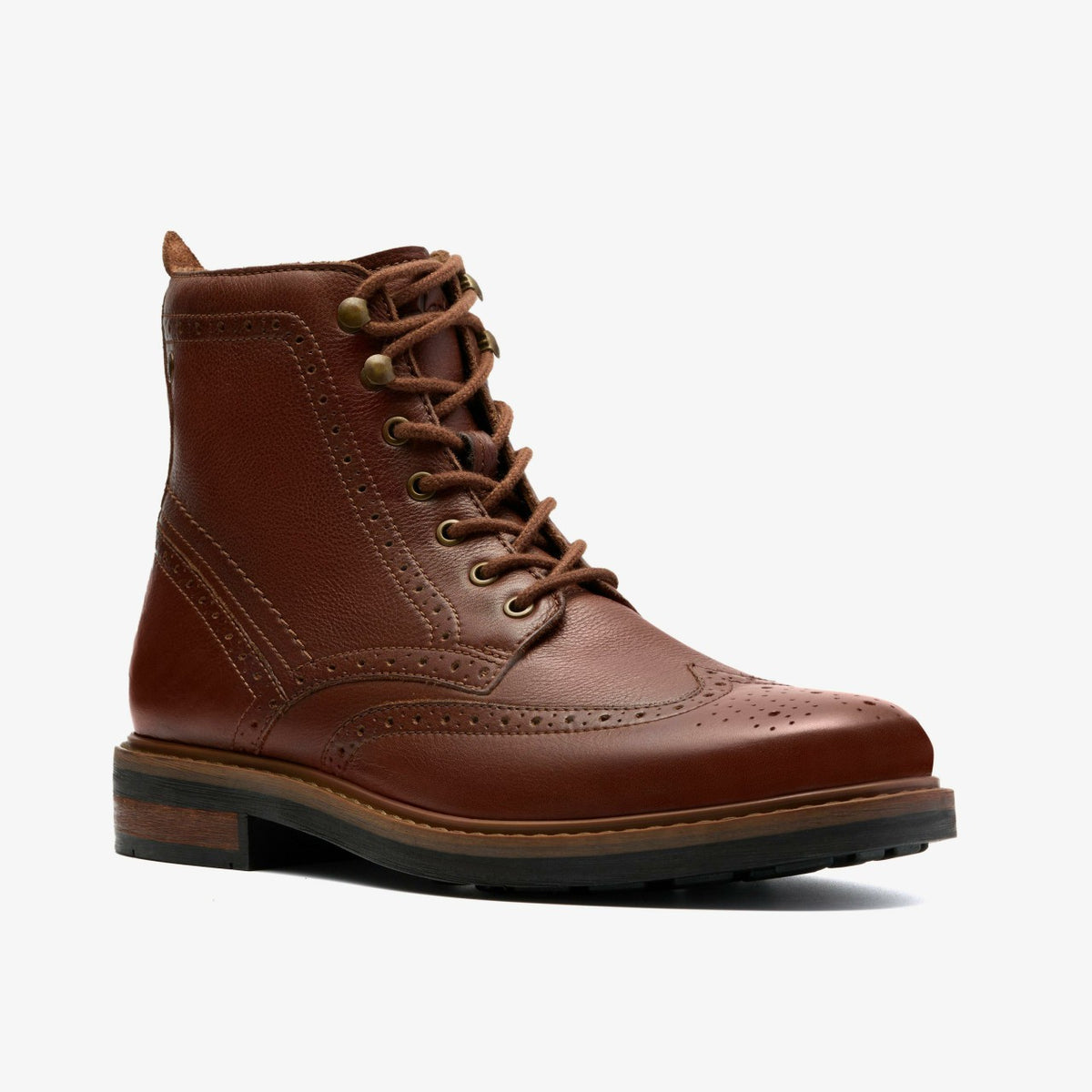 Newford Lace Boot Mid Tan Leather - Clarks Men