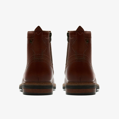 Newford Lace Boot Mid Tan Leather - Clarks Men