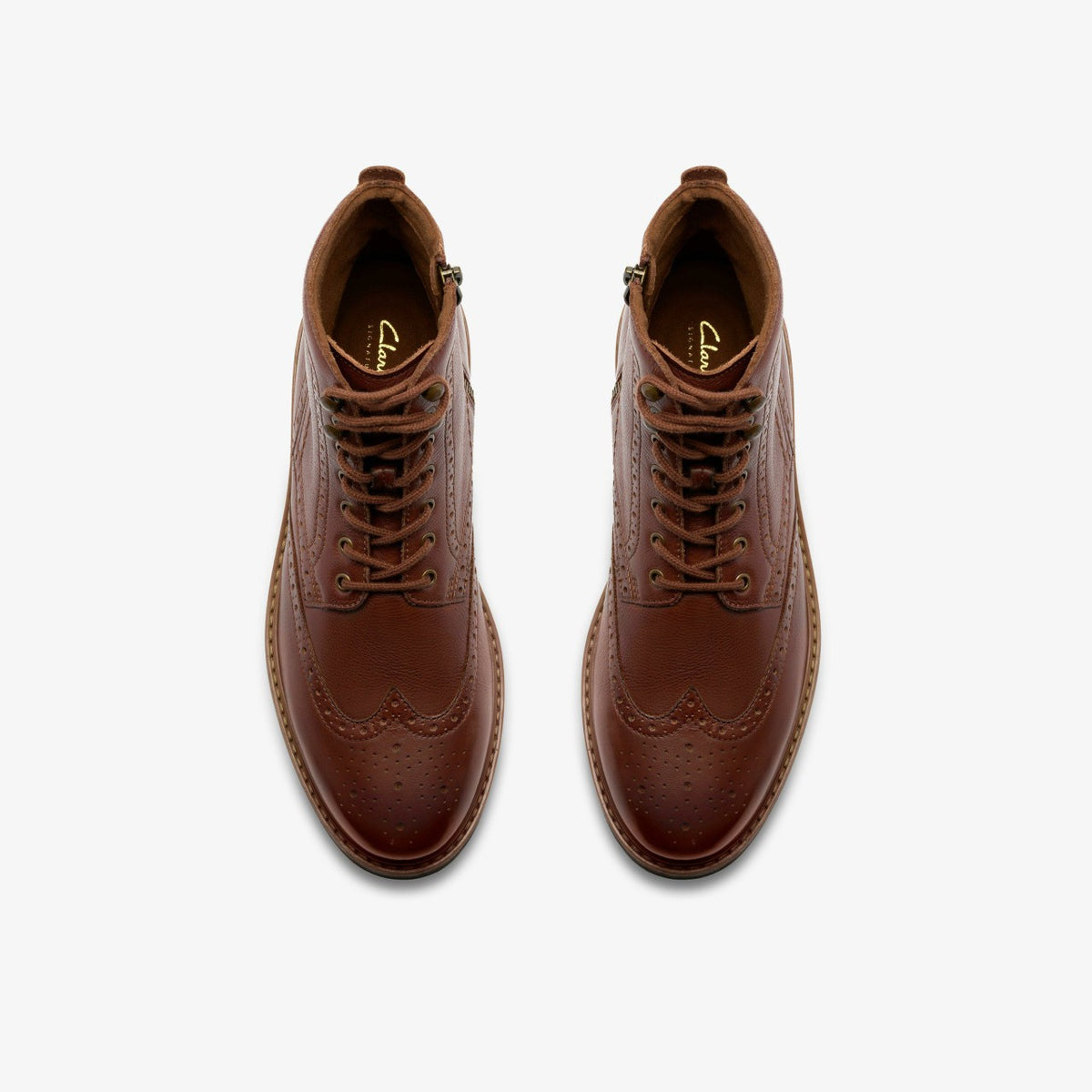 Newford Lace Boot Mid Tan Leather - Clarks Men