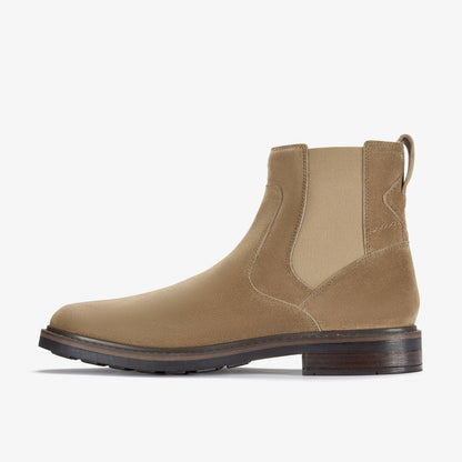 Newford Easy Dark Sand Suede - Clarks Men