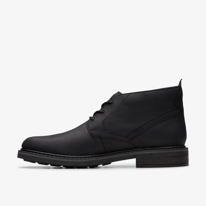 Newford Mid Black Leather - Clarks Men
