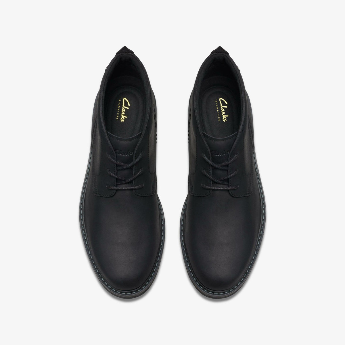 Newford Mid Black Leather - Clarks Men