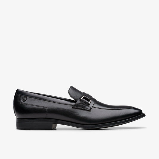 Paulton Lo Black Leather - Clarks Men