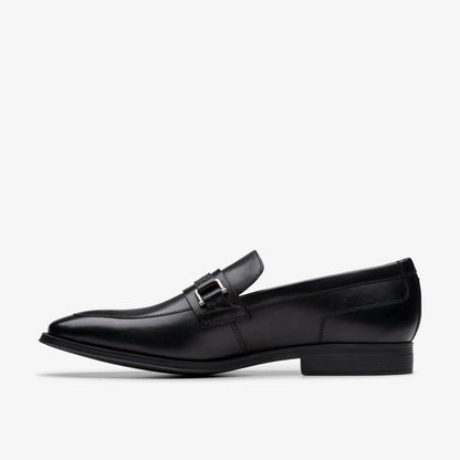 Paulton Lo Black Leather - Clarks Men