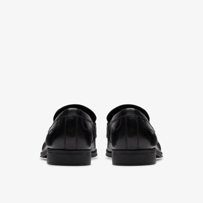Paulton Lo Black Leather - Clarks Men