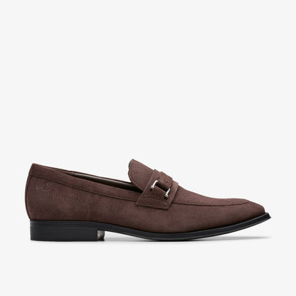 Paulton Lo Dark Brown Suede - Clarks Men