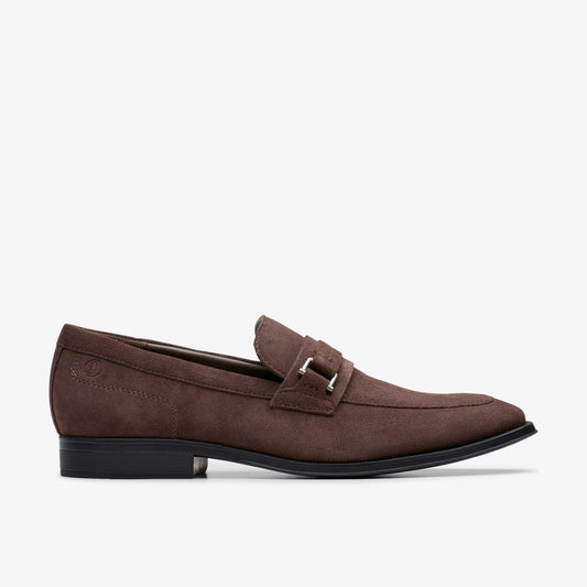 Paulton Lo Dark Brown Suede - Clarks Men