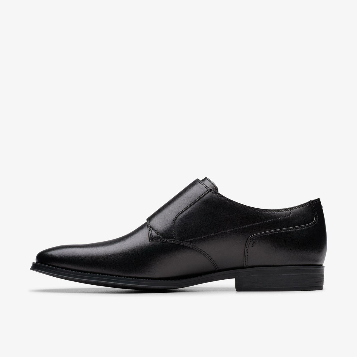 Paulton Monk Black Leather - Clarks Men