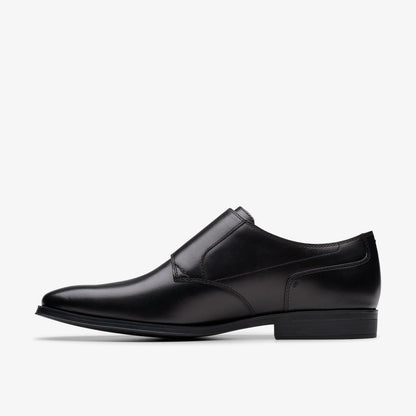 Paulton Monk Black Leather - Clarks Men
