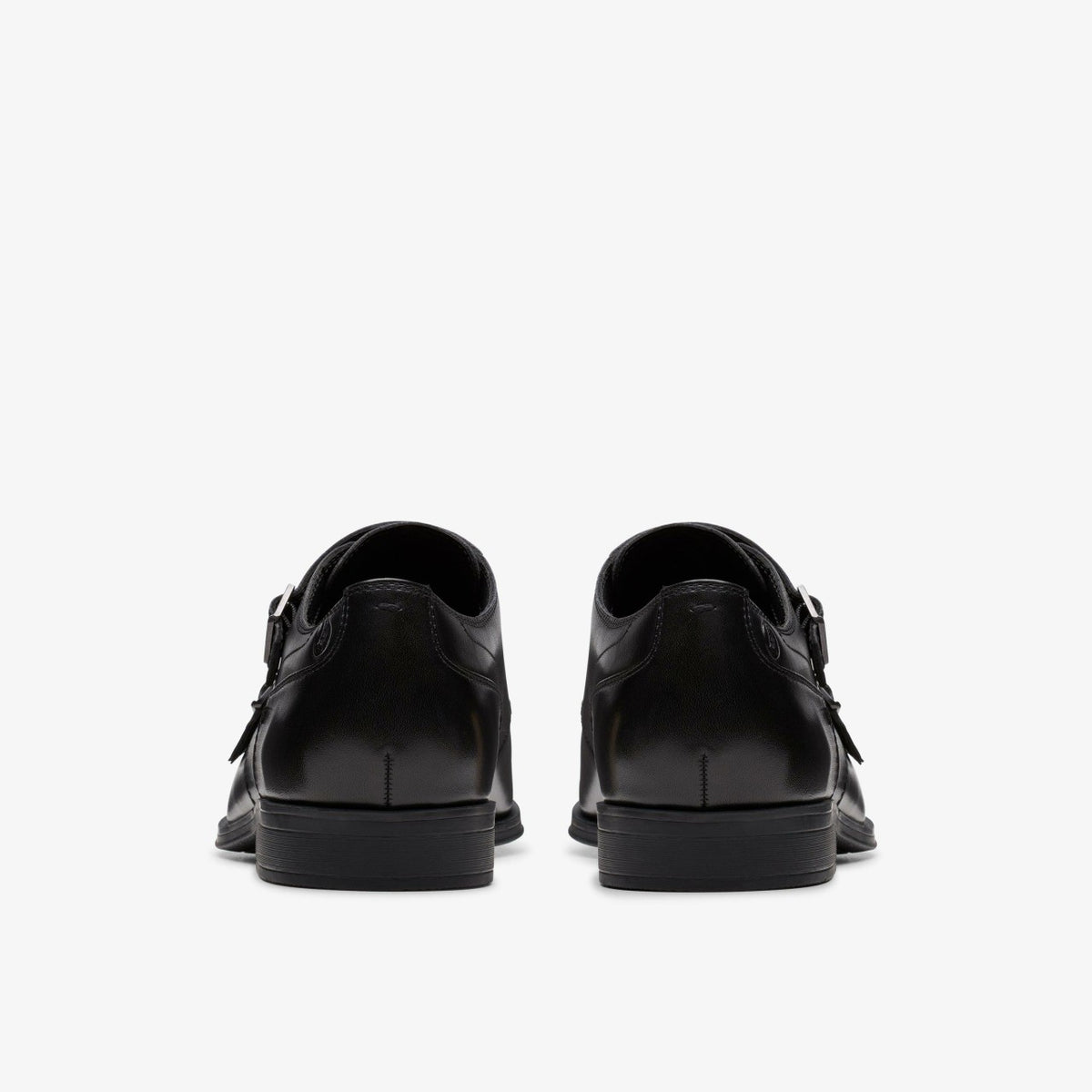 Paulton Monk Black Leather - Clarks Men