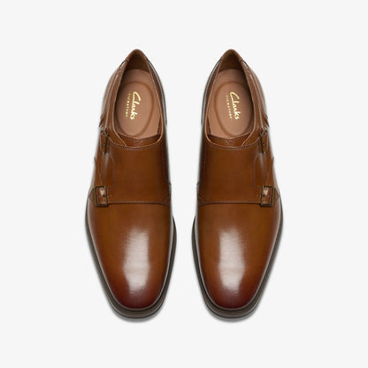 Paulton Monk Tan Leather - Clarks Men