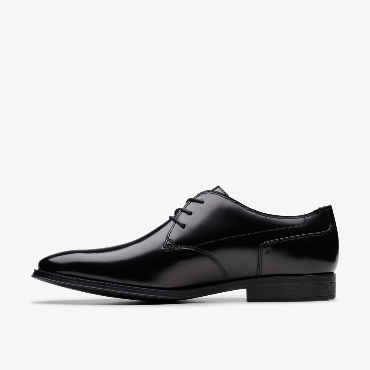 Paulton Lace Black Hi Shine Leather - Clarks Men