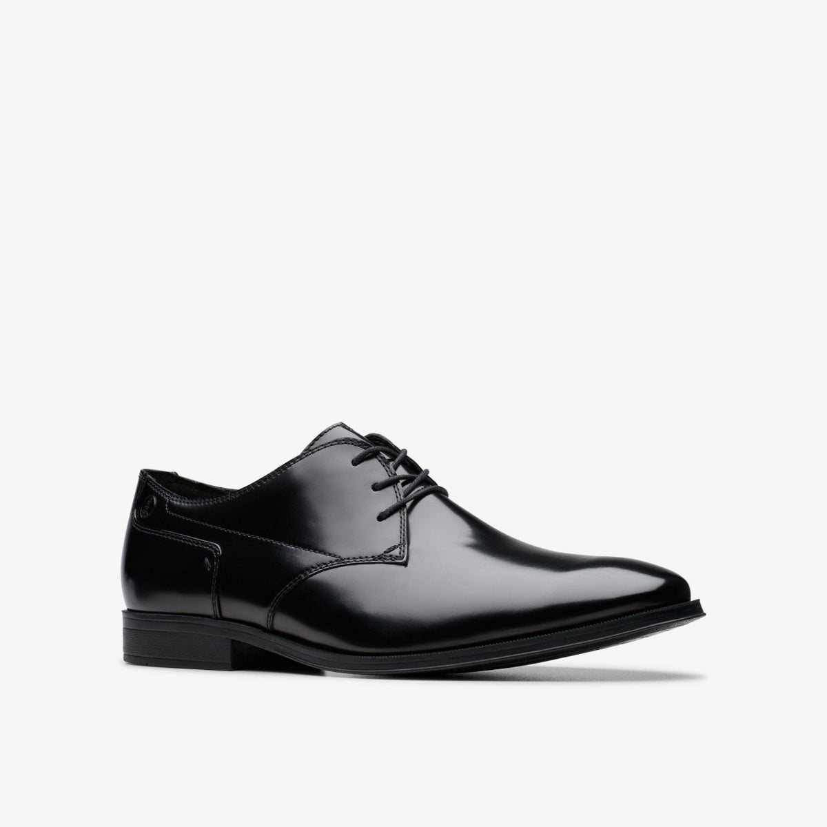 Paulton Lace Black Hi Shine Leather - Clarks Men