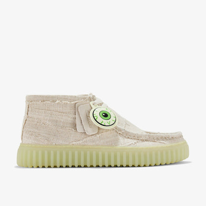 Torhill Hallow Off White Textile - Clarks Men