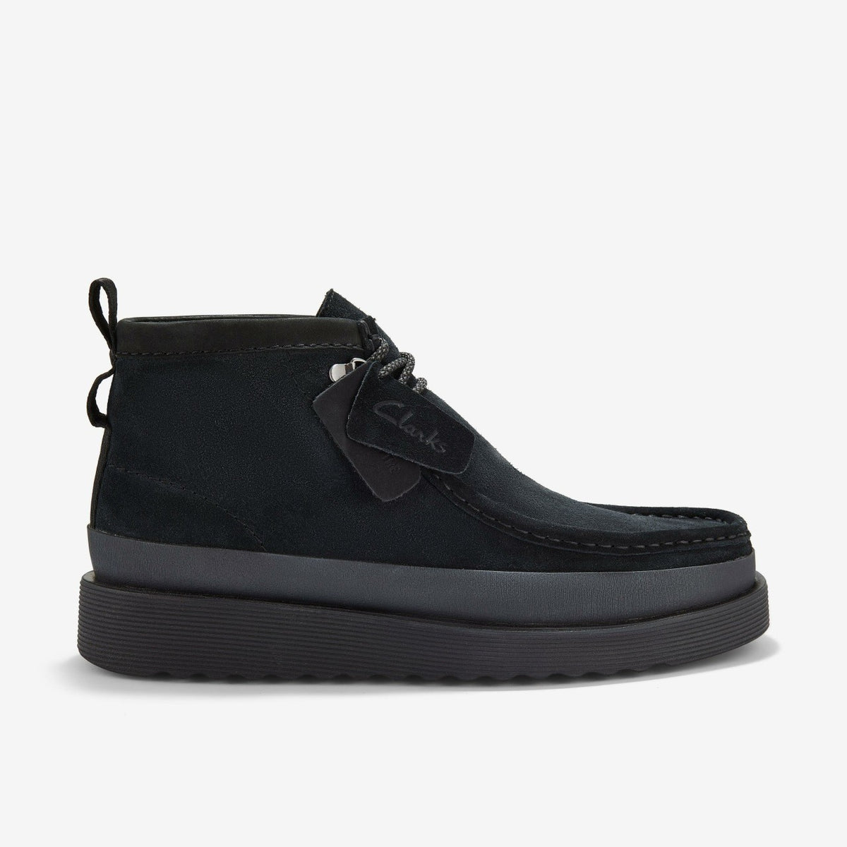 Wallabee FTR2 Hi Black Suede - Clarks Men