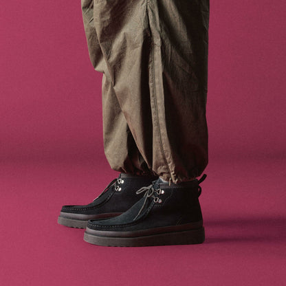 Wallabee FTR2 Hi Black Suede - Clarks Men