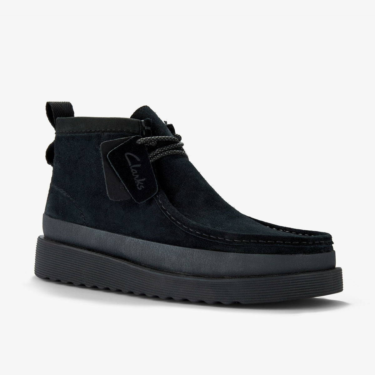 Wallabee FTR2 Hi Black Suede - Clarks Men