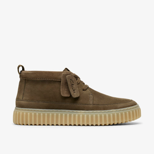 Torhill Lace Hi Khaki Nubuck - Clarks Men