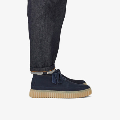 Torhill Lace Hi Navy Nubuck - Clarks Men