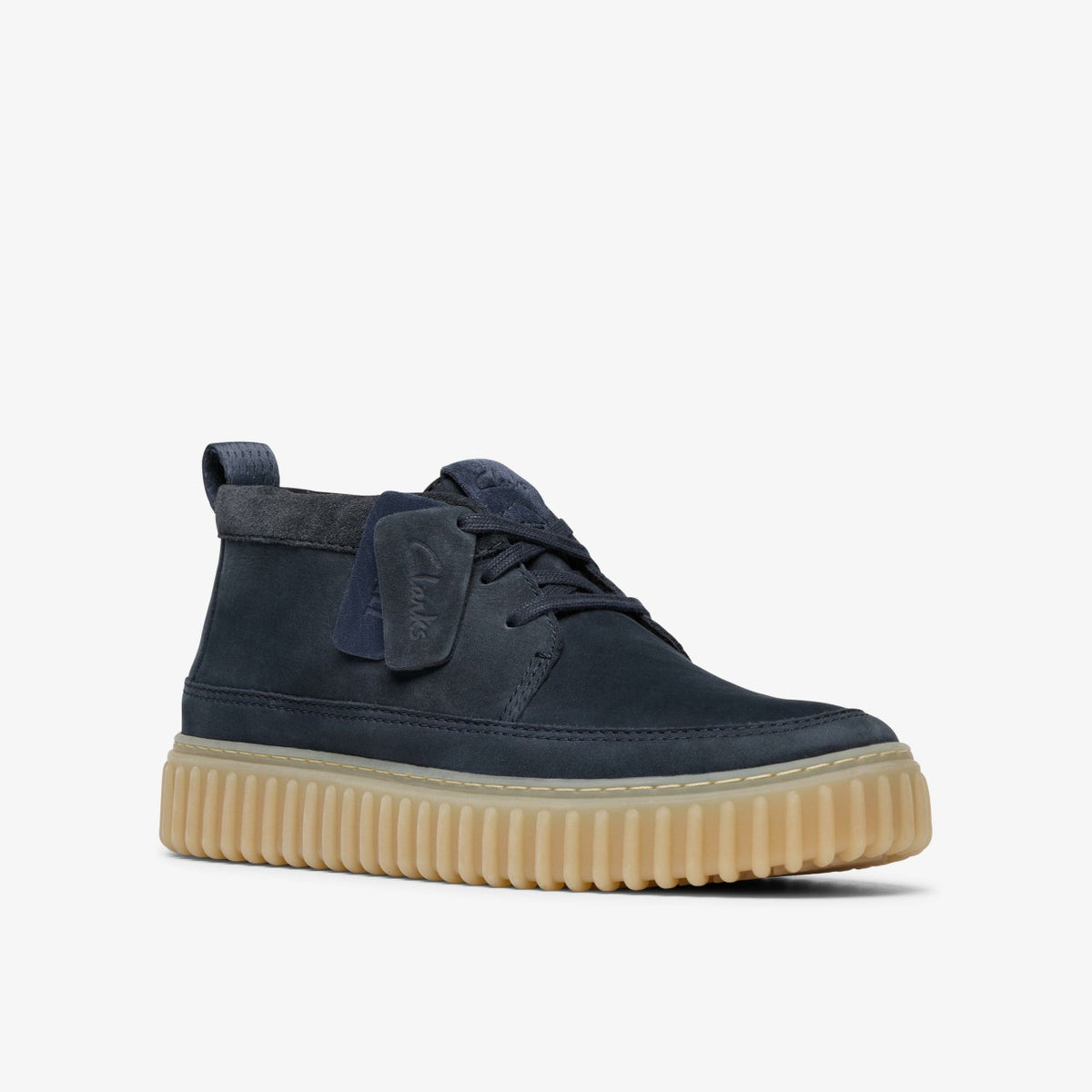 Torhill Lace Hi Navy Nubuck - Clarks Men