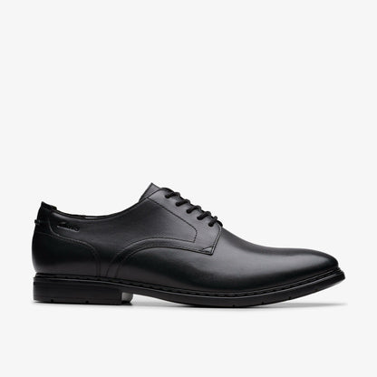 Banbury Derby Black Leather - Clarks Men