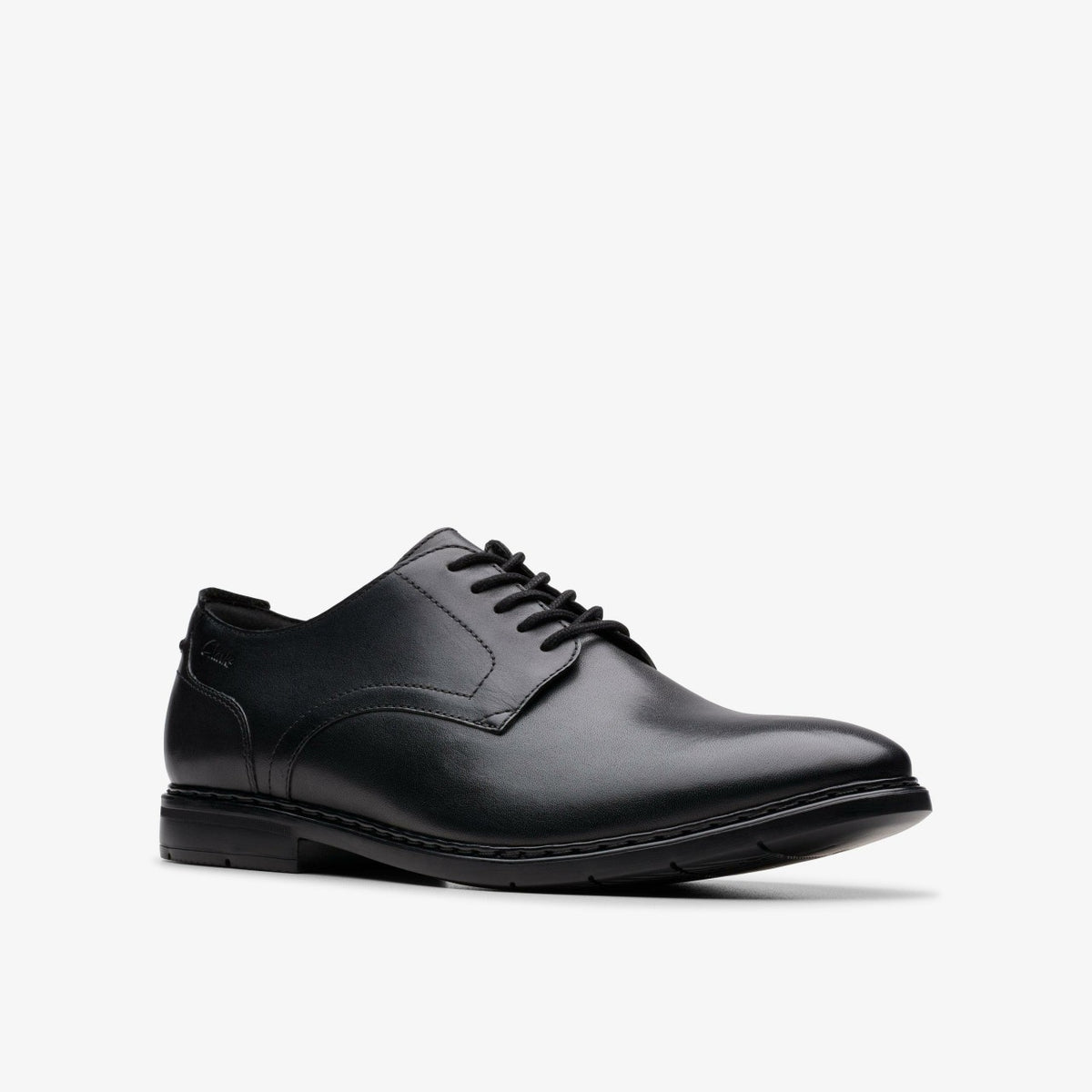 Banbury Derby Black Leather - Clarks Men