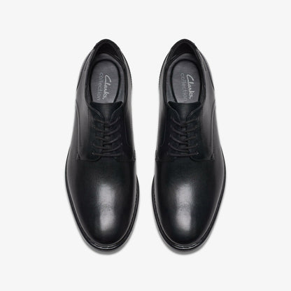 Banbury Derby Black Leather - Clarks Men