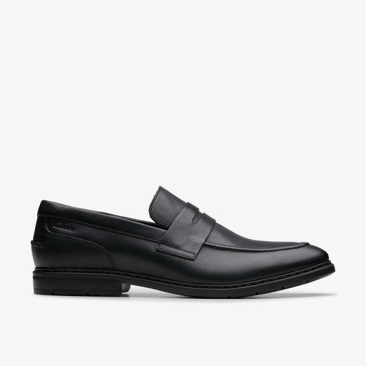 Banbury Lo Black Leather - Clarks Men